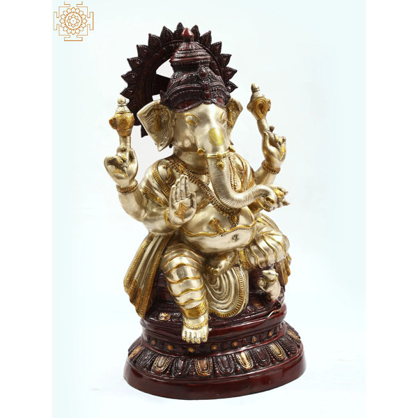 Bronze Pancha Mukha Ganesha ,hindu god ,ganesh sculpture ,elephant god, Ganesha Bronze Statue